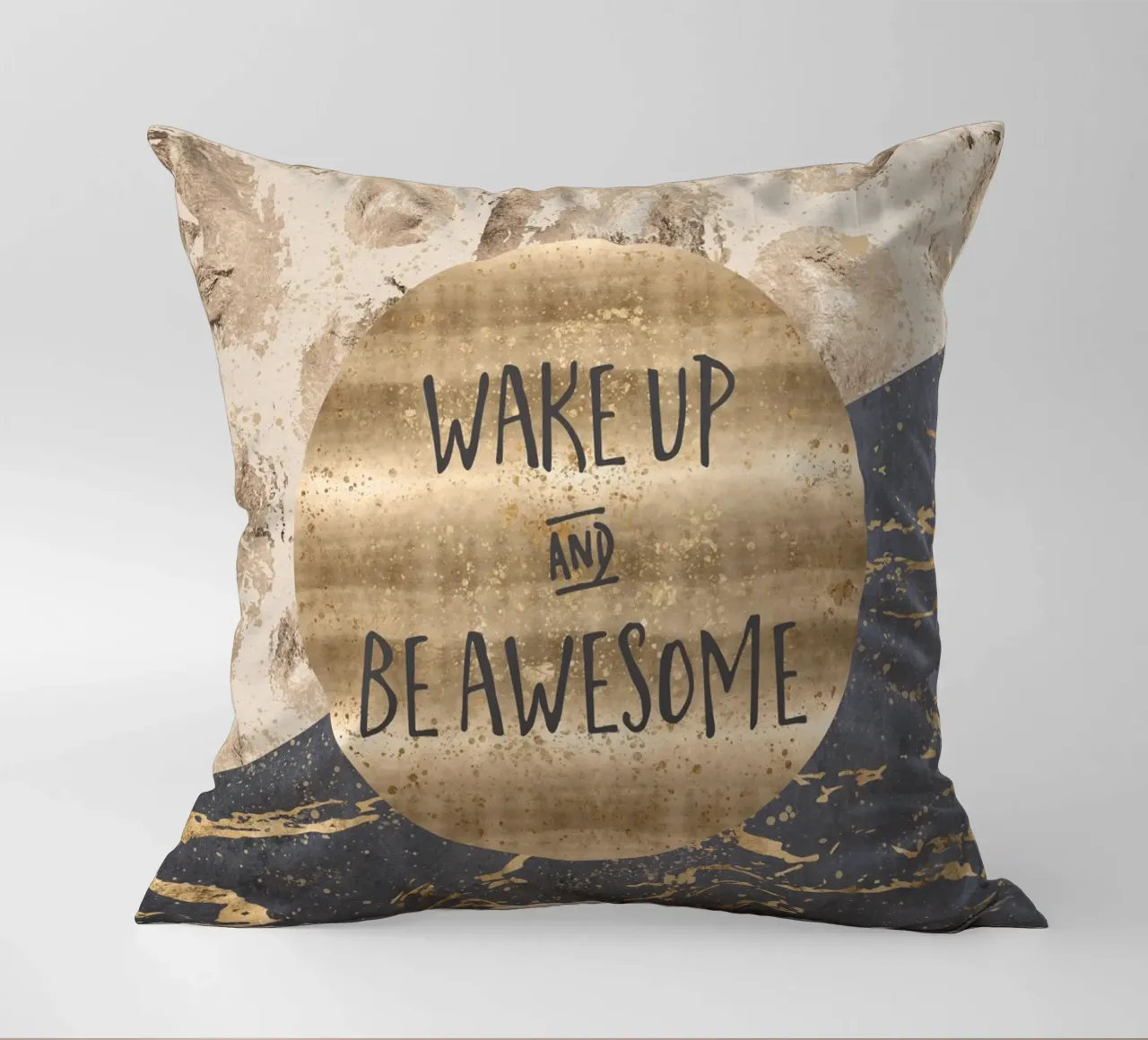 GRAPHIC ART Wake up and be awesome cuscino da Melanie Viola