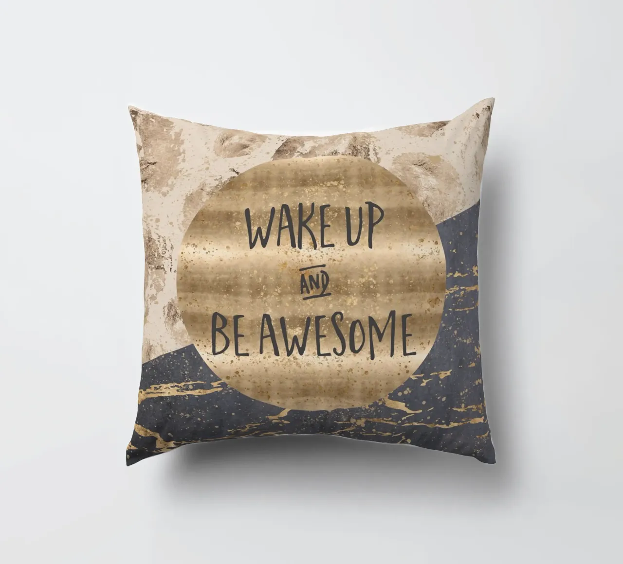 GRAPHIC ART Wake up and be awesome cuscino da Melanie Viola