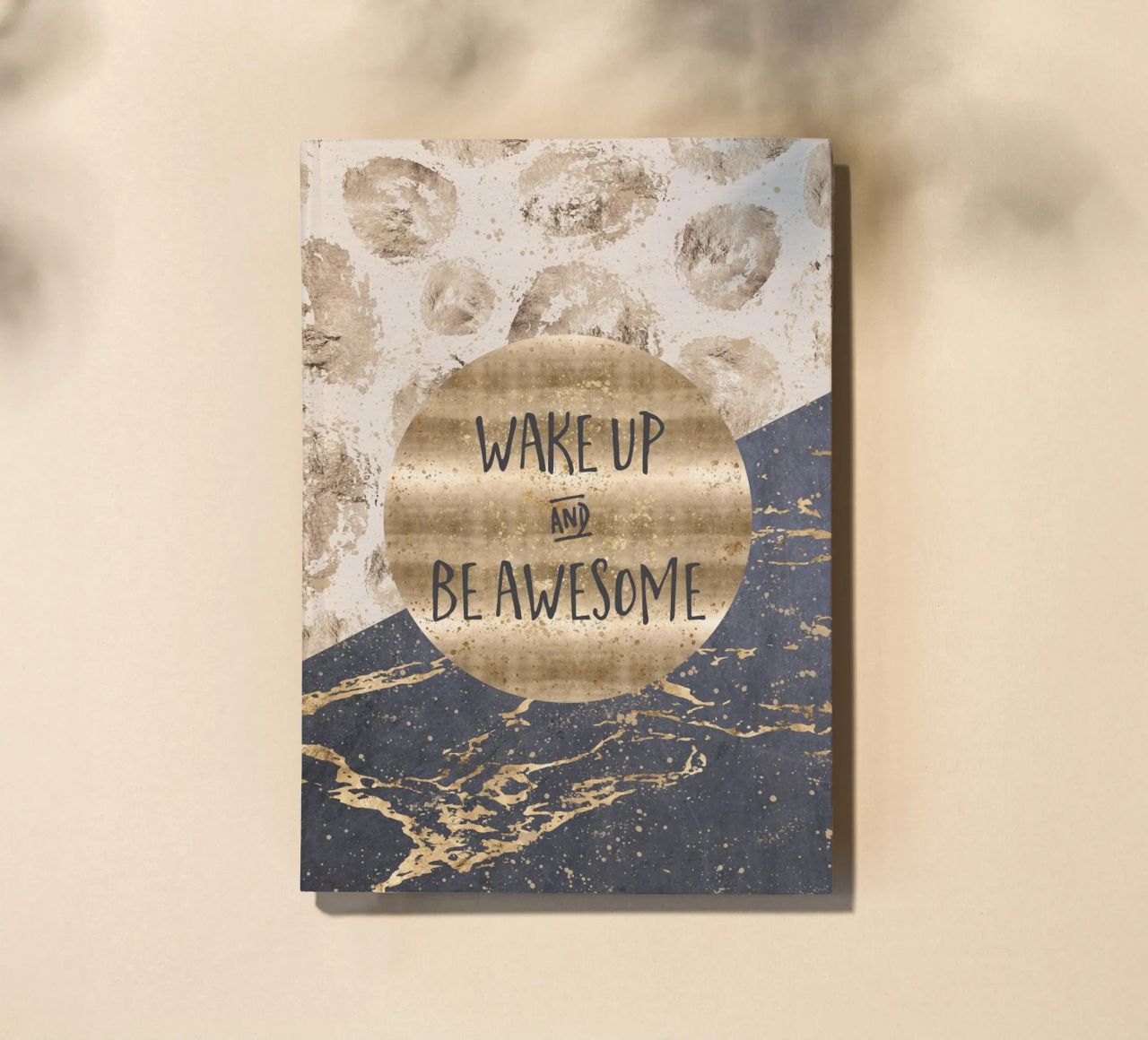 GRAPHIC ART Wake up and be awesome notebook by Melanie Viola