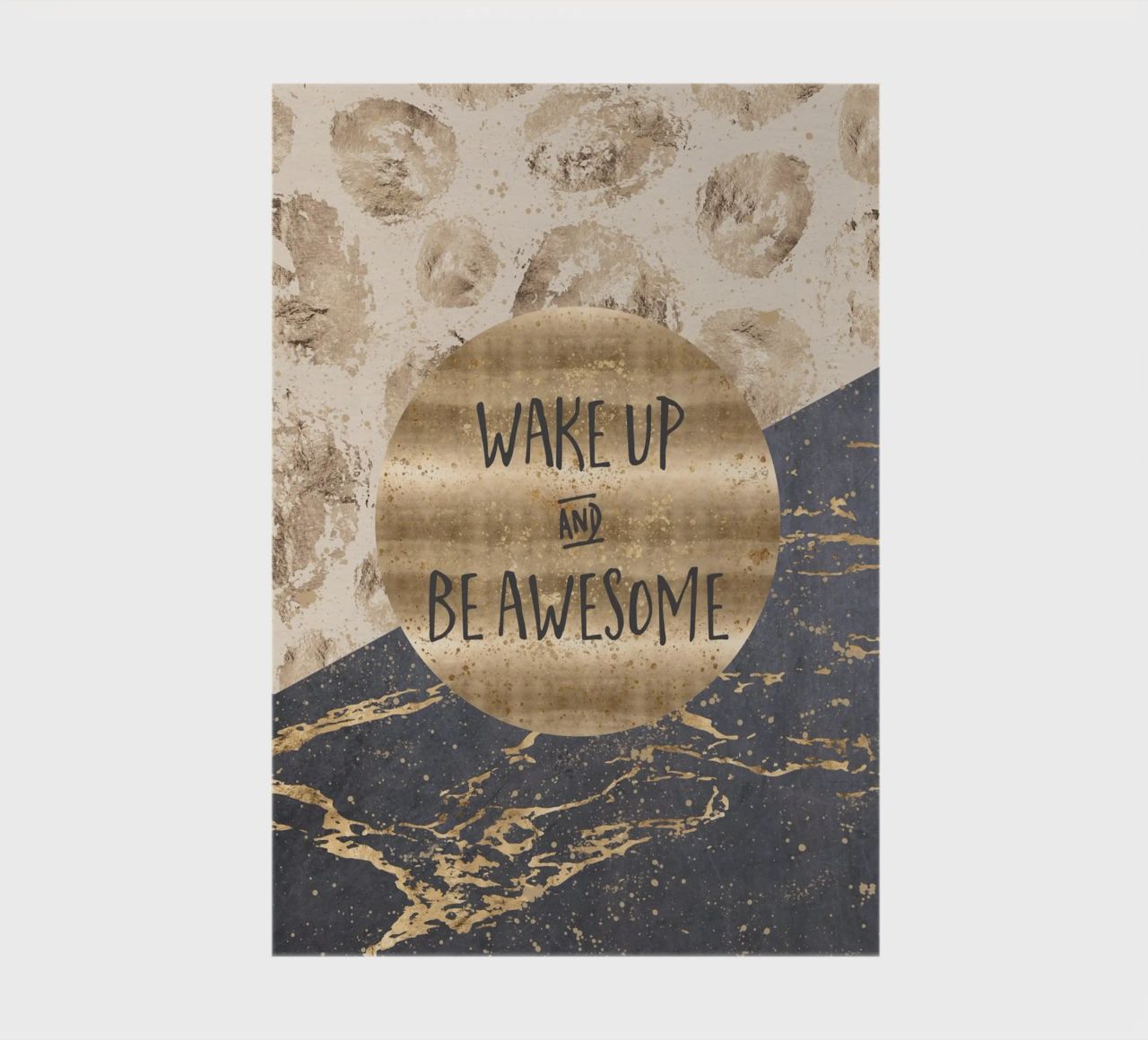 GRAPHIC ART Wake up and be awesome notebook by Melanie Viola