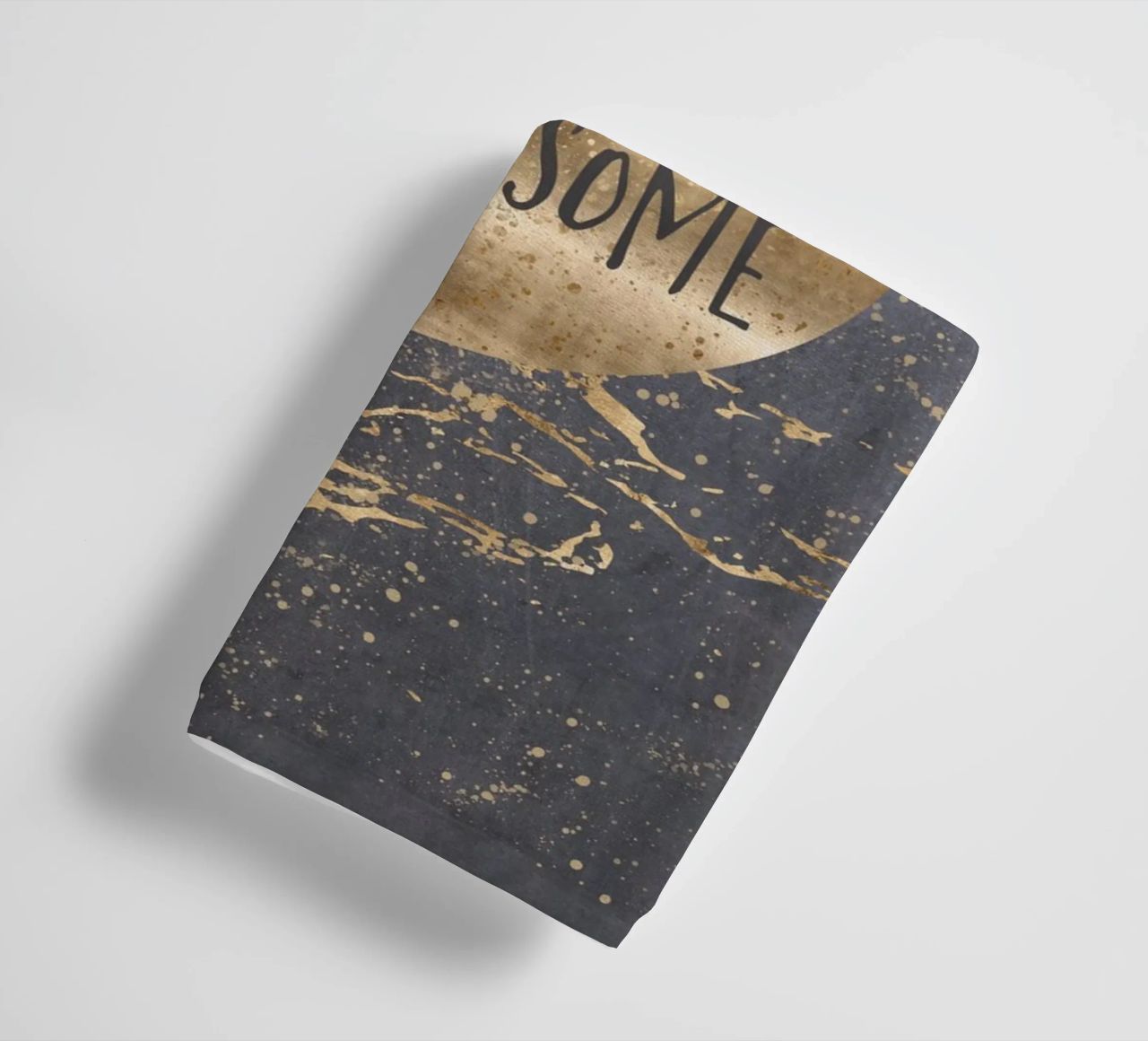 GRAPHIC ART Wake up and be awesome towel by Melanie Viola