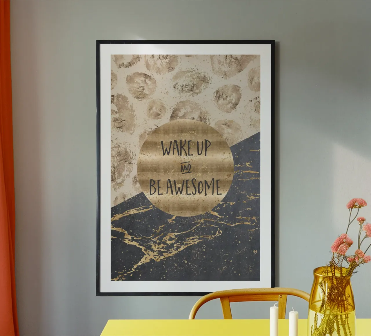 GRAPHIC ART Wake up and be awesome carta hahnemühle da Melanie Viola