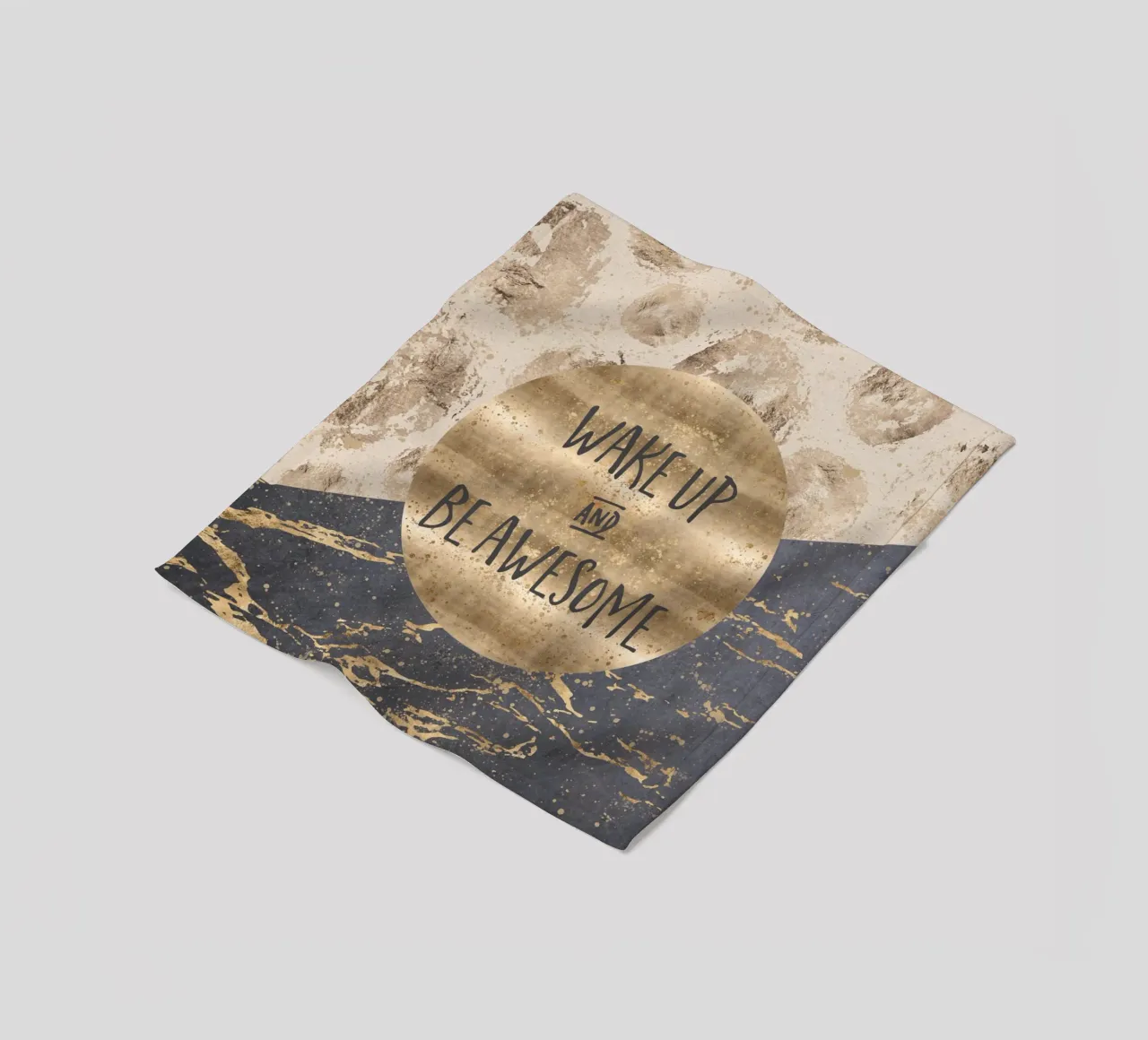 GRAPHIC ART Wake up and be awesome coperta in pile da Melanie Viola