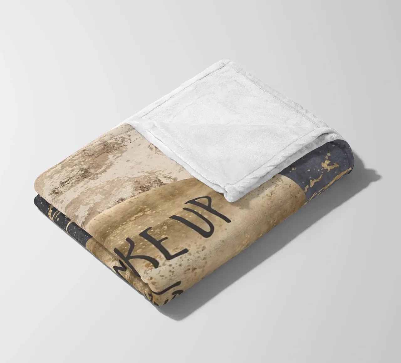GRAPHIC ART Wake up and be awesome coperta in pile da Melanie Viola