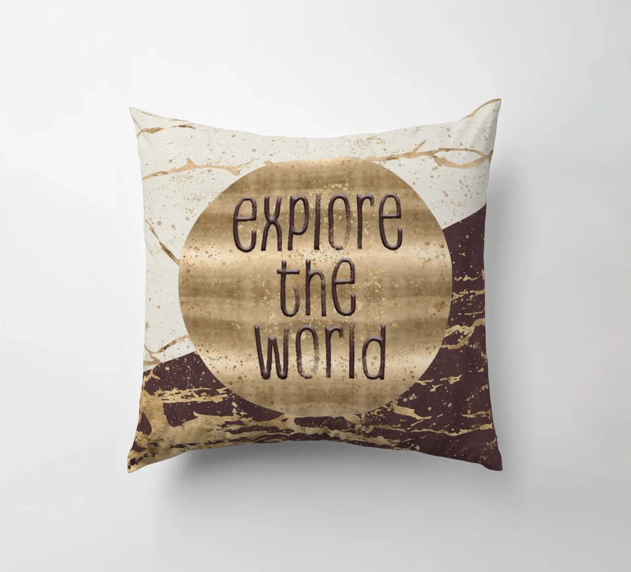 GRAPHIC ART Explore the world cuscino da Melanie Viola
