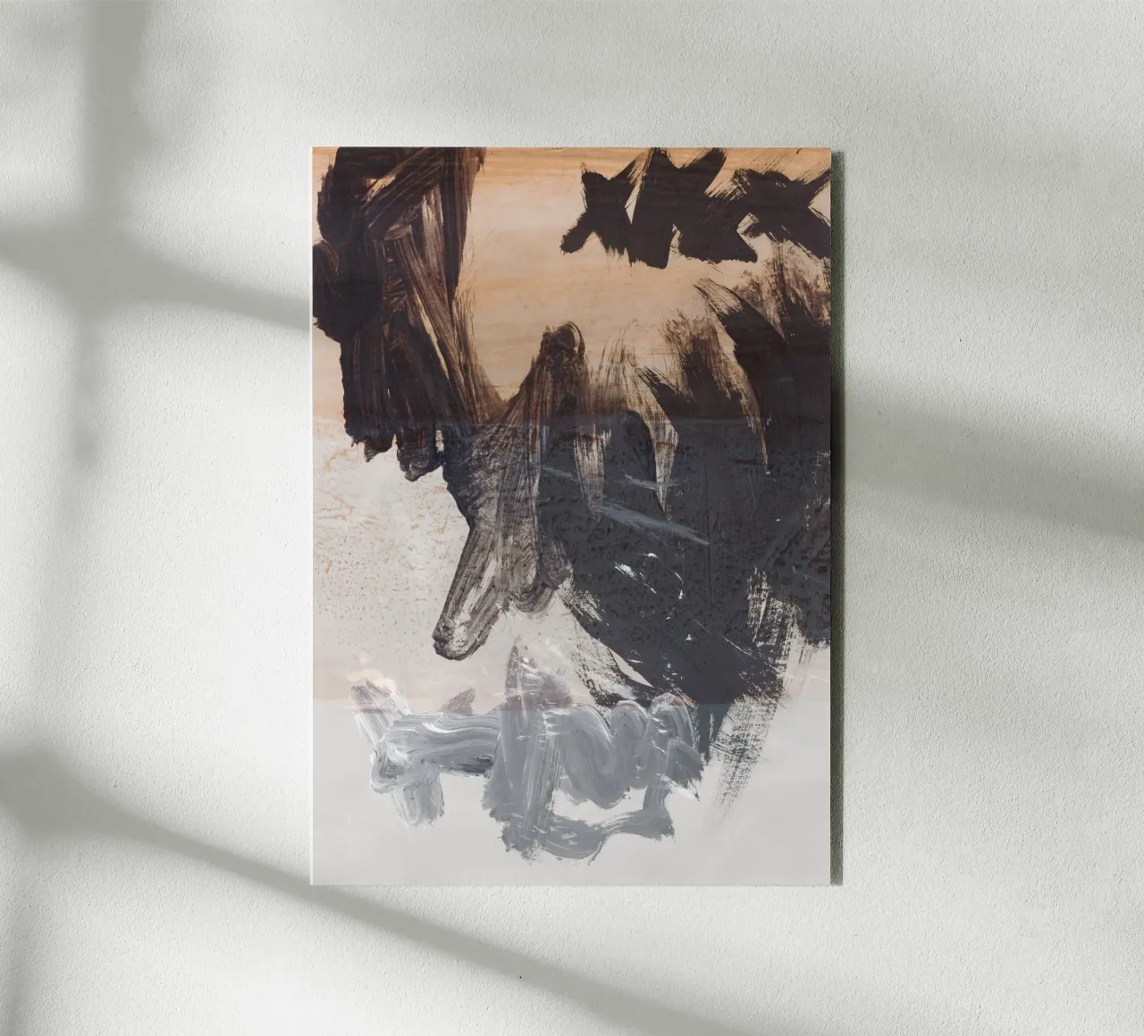 expressive brush marks earthy & neutral alluminio dibond da IRIS LEHNHARDT FINE ART