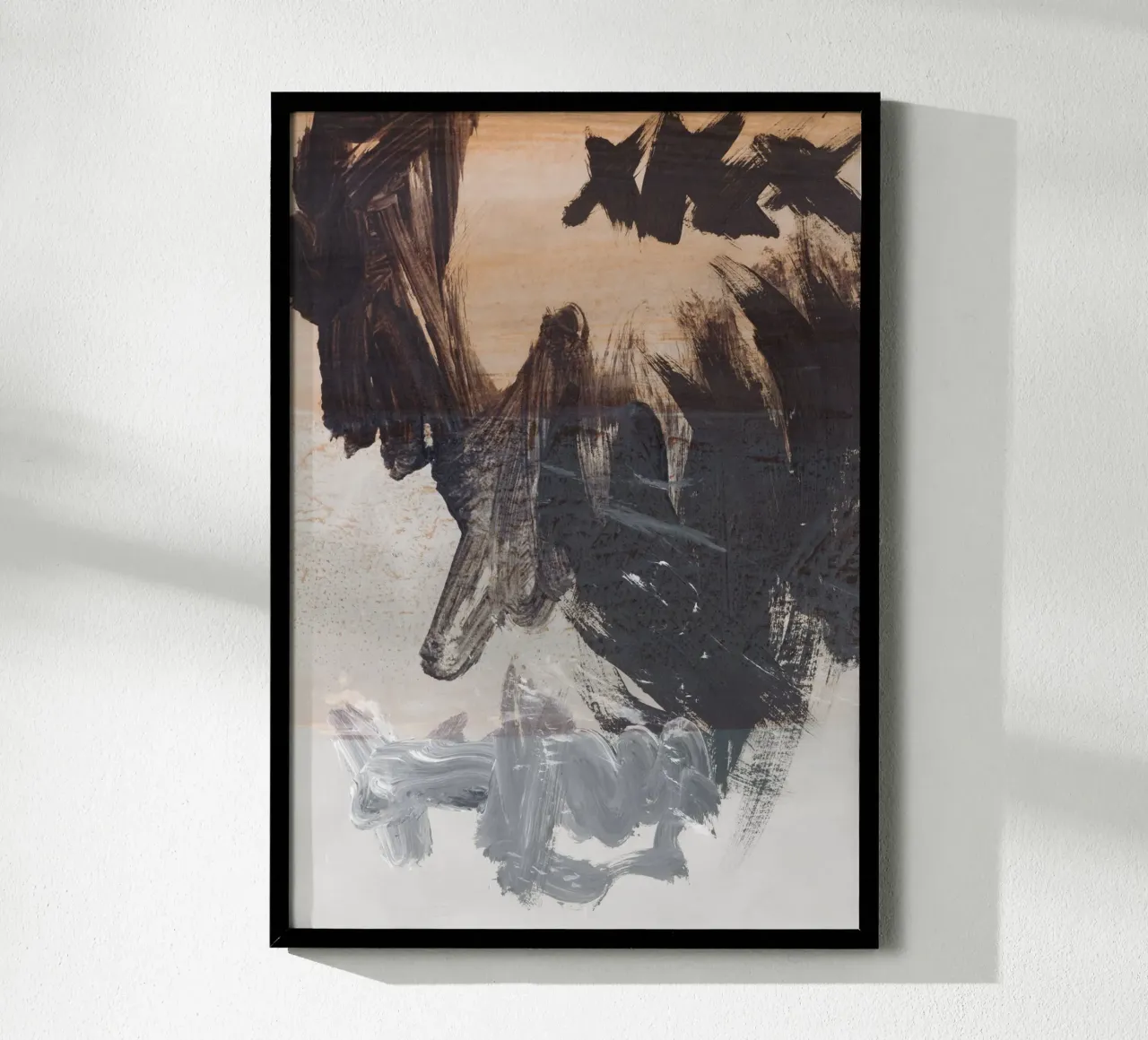 expressive brush marks earthy & neutral poster da IRIS LEHNHARDT FINE ART
