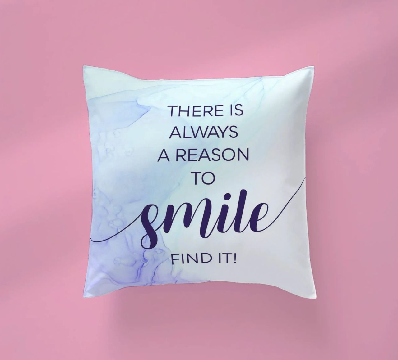 THERE IS ALWAYS A REASON TO SMILE | floating colors cuscino da Melanie Viola