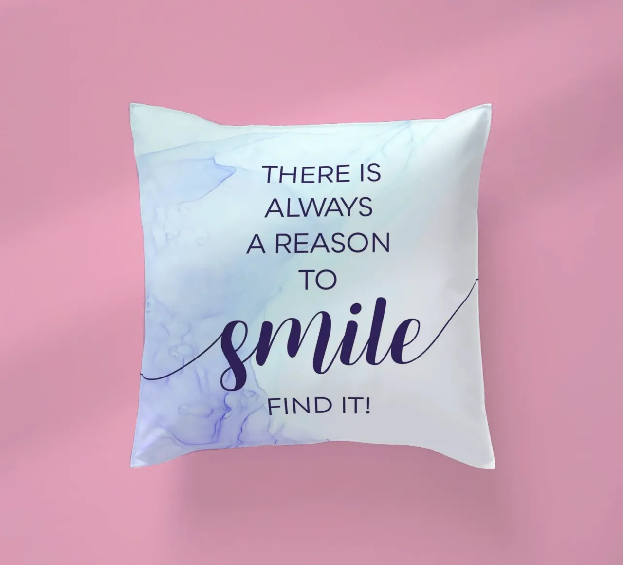 THERE IS ALWAYS A REASON TO SMILE | floating colors cuscino da Melanie Viola