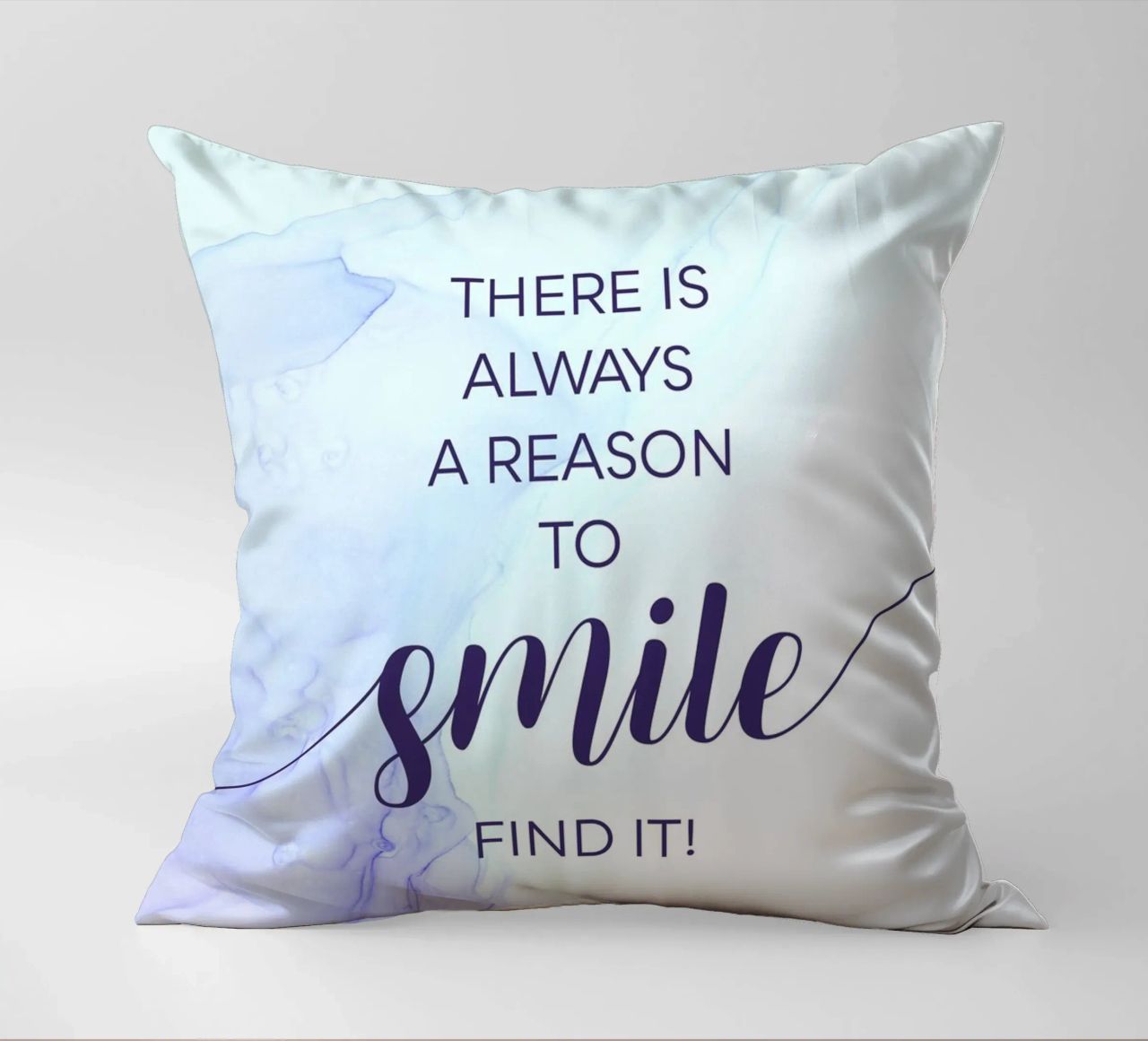 THERE IS ALWAYS A REASON TO SMILE | floating colors cuscino da Melanie Viola
