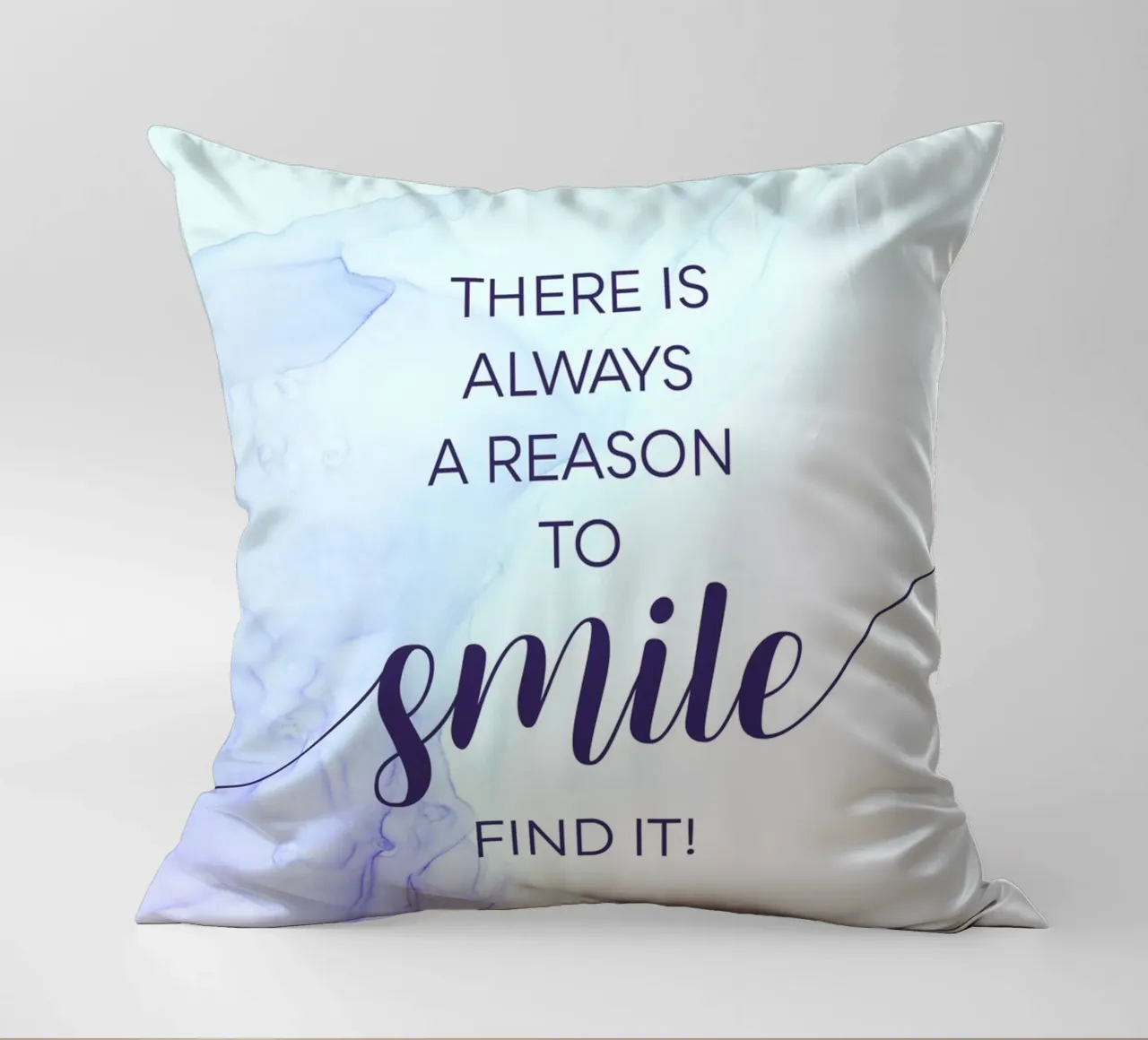 THERE IS ALWAYS A REASON TO SMILE | floating colors coussin de Melanie Viola