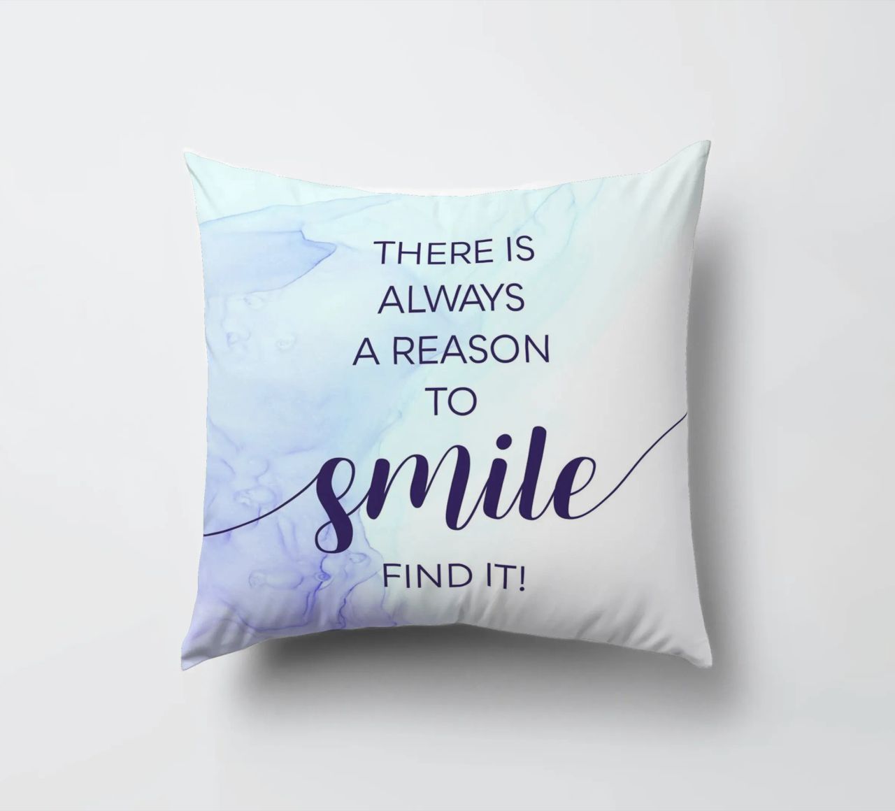 THERE IS ALWAYS A REASON TO SMILE | floating colors cuscino da Melanie Viola