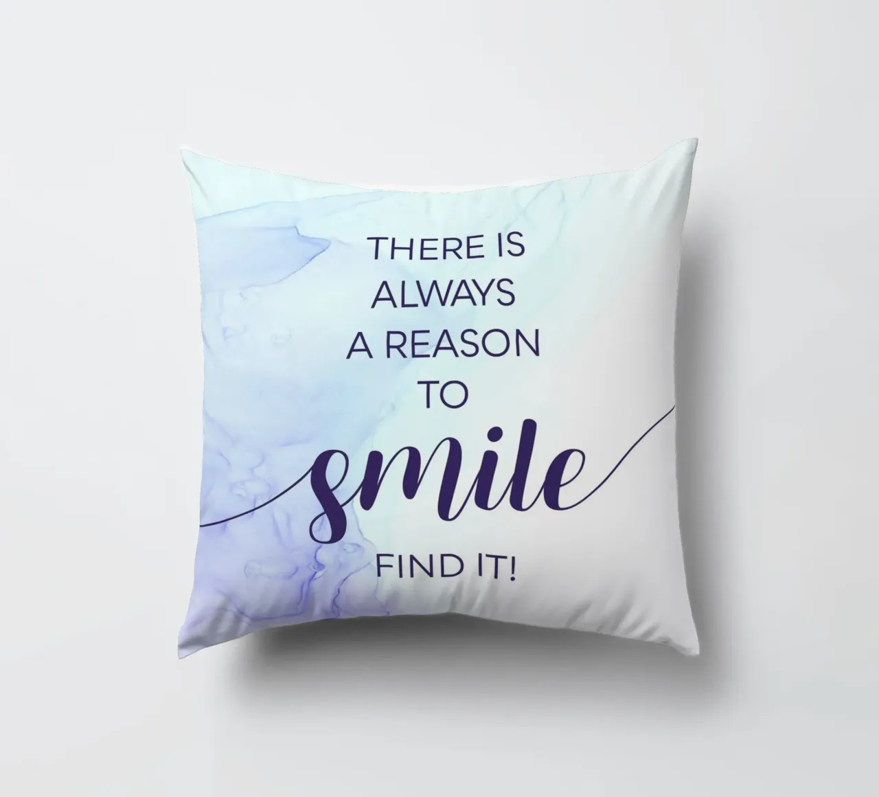 THERE IS ALWAYS A REASON TO SMILE | floating colors cuscino da Melanie Viola