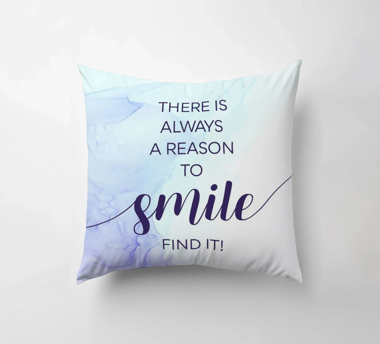 THERE IS ALWAYS A REASON TO SMILE | floating colors cuscino da Melanie Viola
