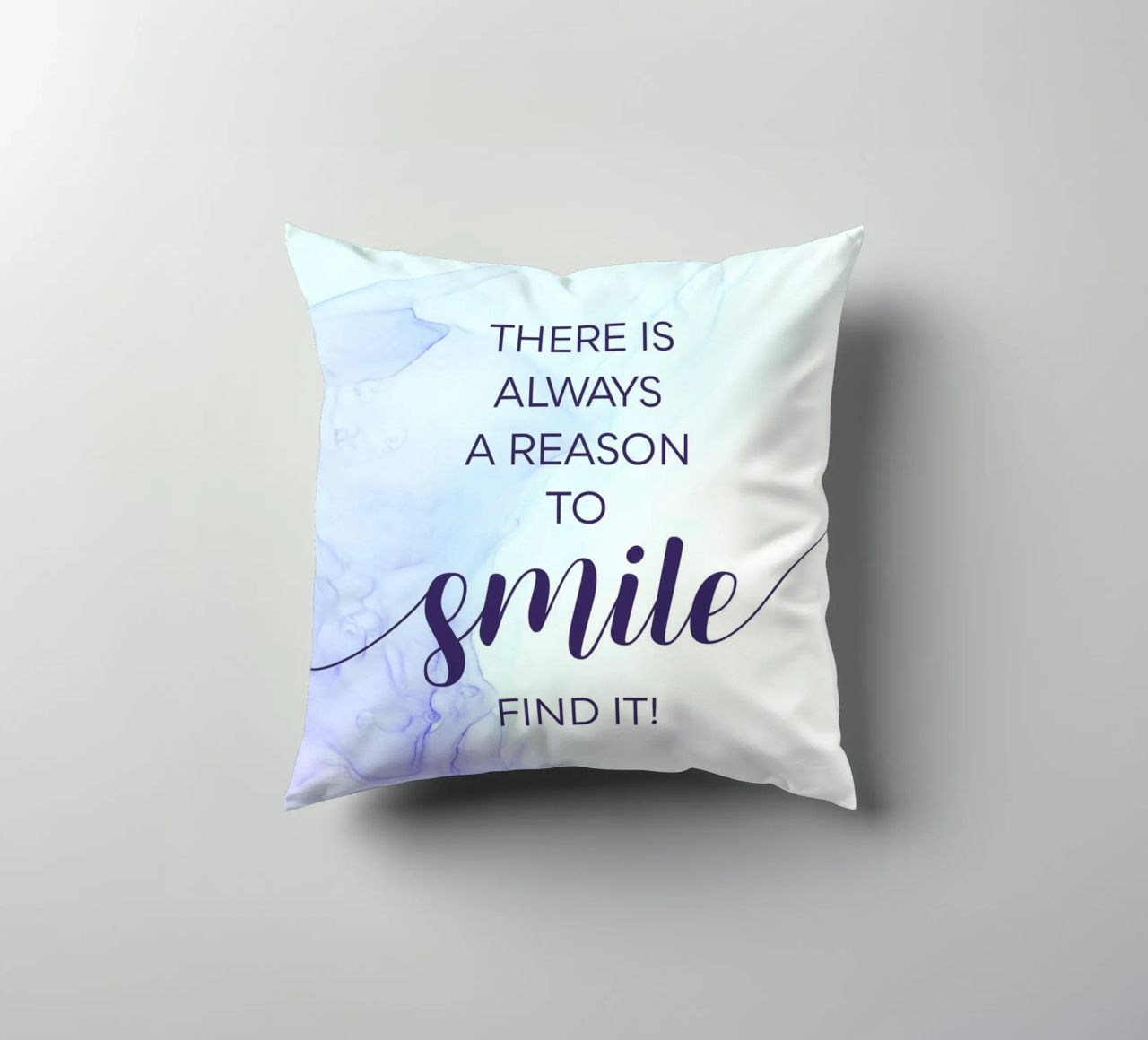 THERE IS ALWAYS A REASON TO SMILE | floating colors cuscino da Melanie Viola