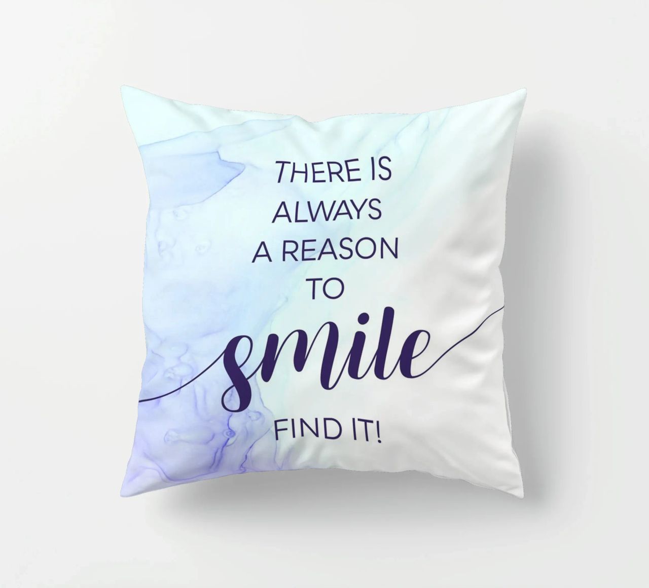 THERE IS ALWAYS A REASON TO SMILE | floating colors cuscino da Melanie Viola