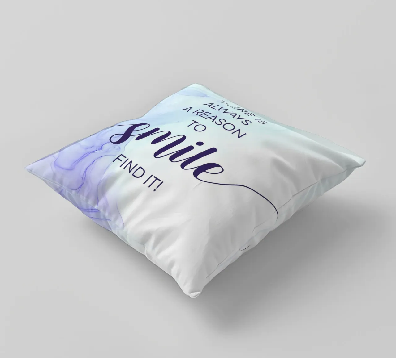 THERE IS ALWAYS A REASON TO SMILE | floating colors coussin de Melanie Viola