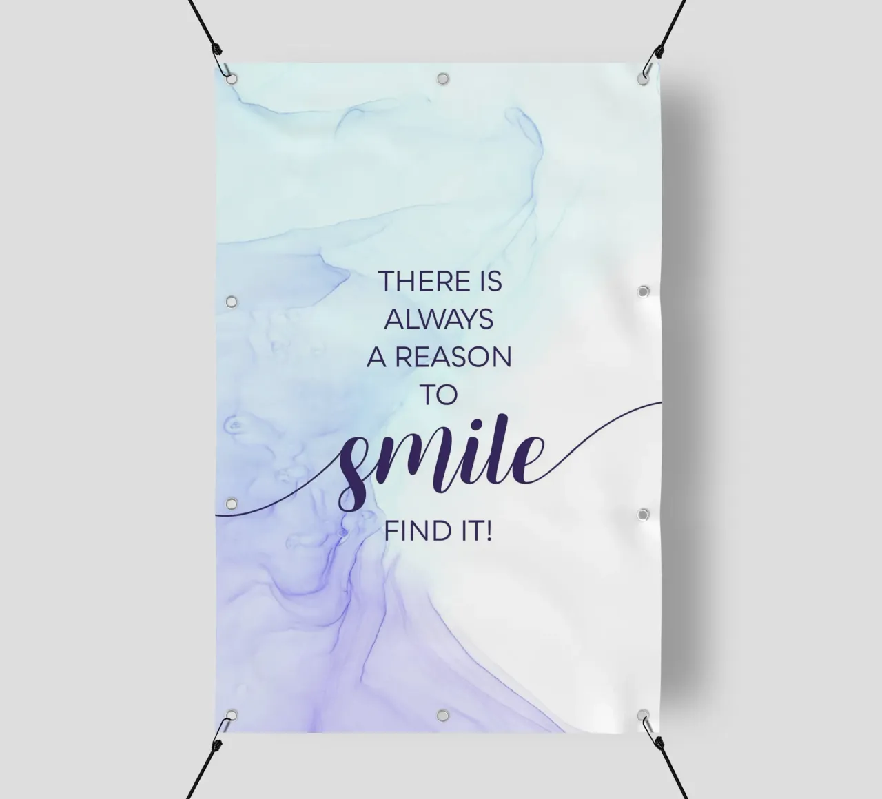 THERE IS ALWAYS A REASON TO SMILE | floating colors telo in pvc da Melanie Viola