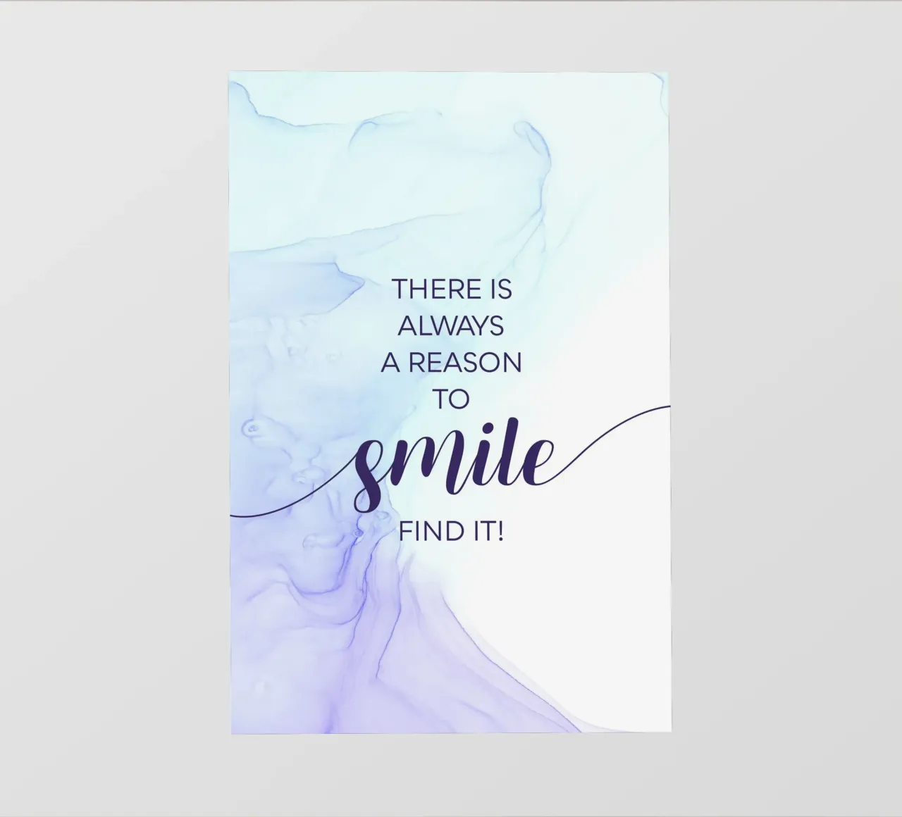 THERE IS ALWAYS A REASON TO SMILE | floating colors bâche pvc de Melanie Viola
