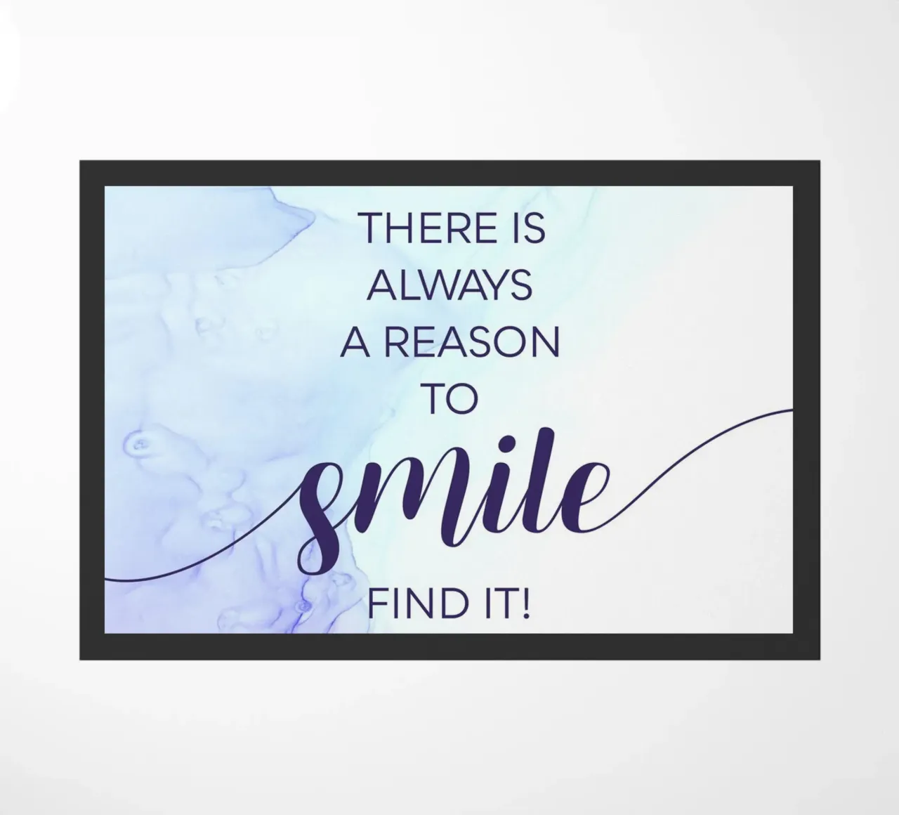THERE IS ALWAYS A REASON TO SMILE | floating colors deurmat van Melanie Viola