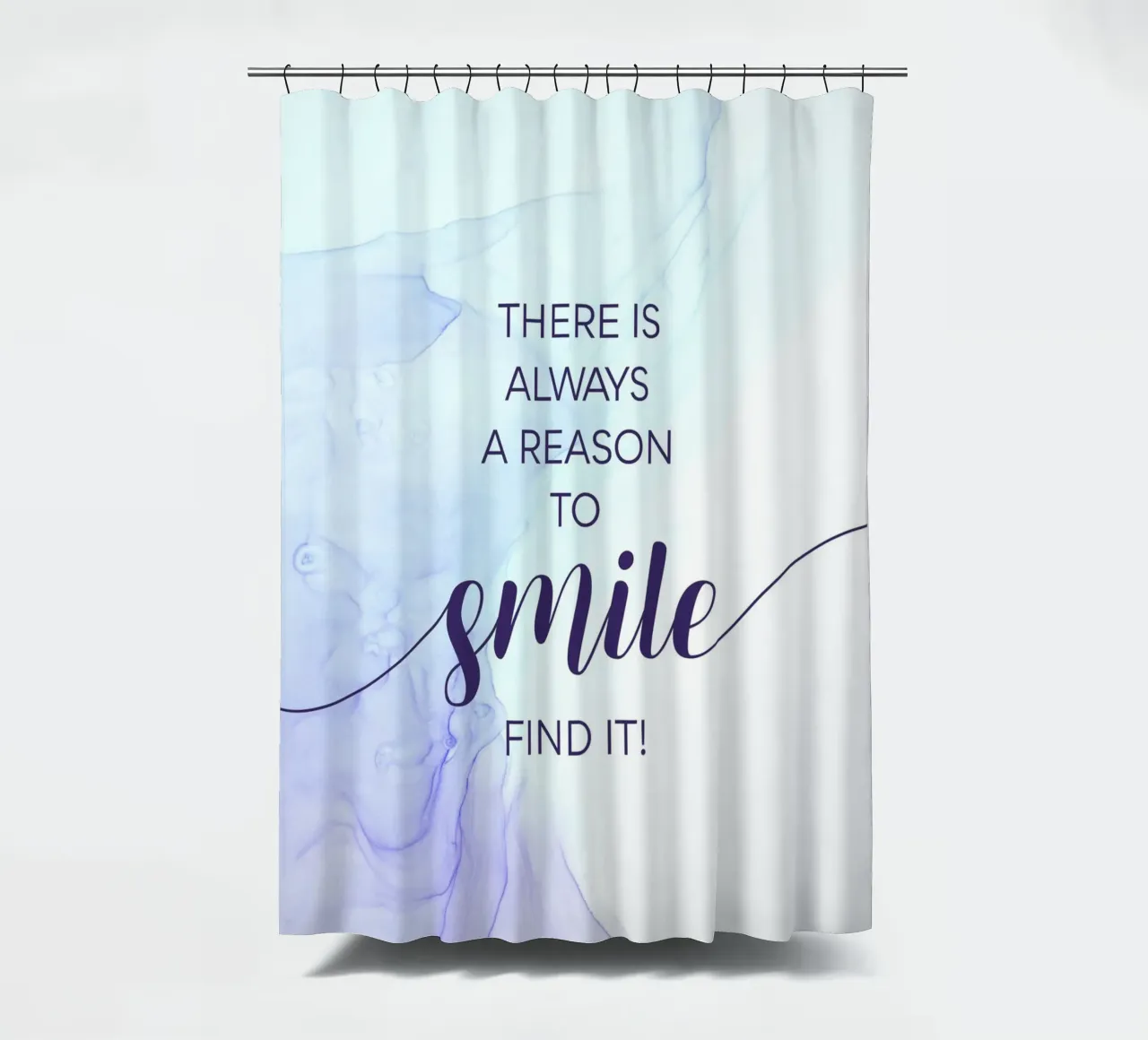 THERE IS ALWAYS A REASON TO SMILE | floating colors tenda da doccia da Melanie Viola