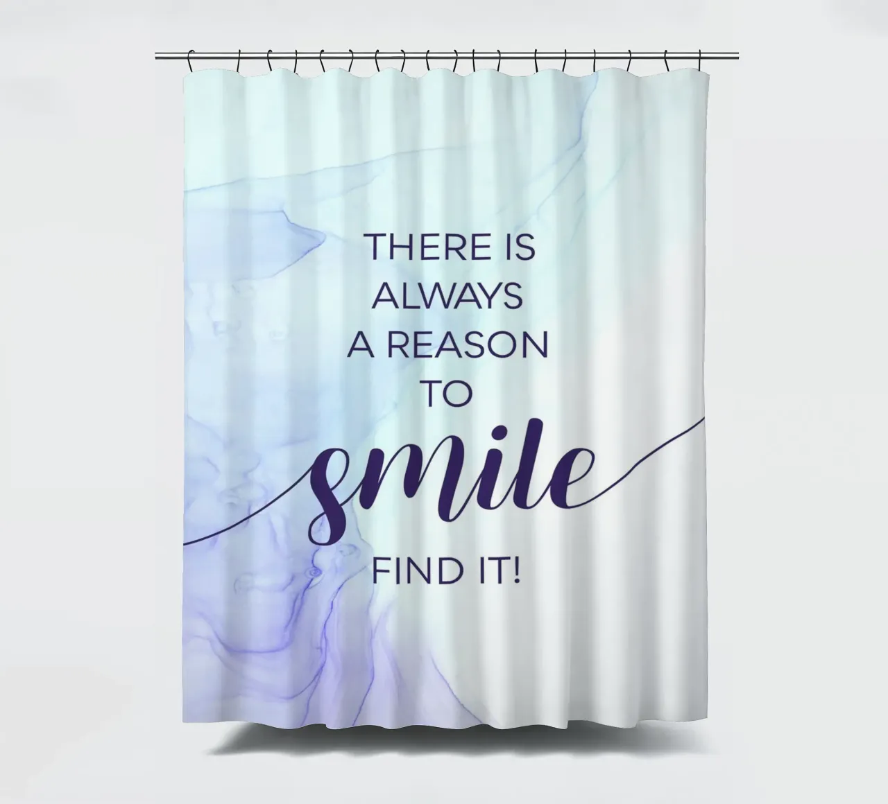 THERE IS ALWAYS A REASON TO SMILE | floating colors tenda da doccia da Melanie Viola