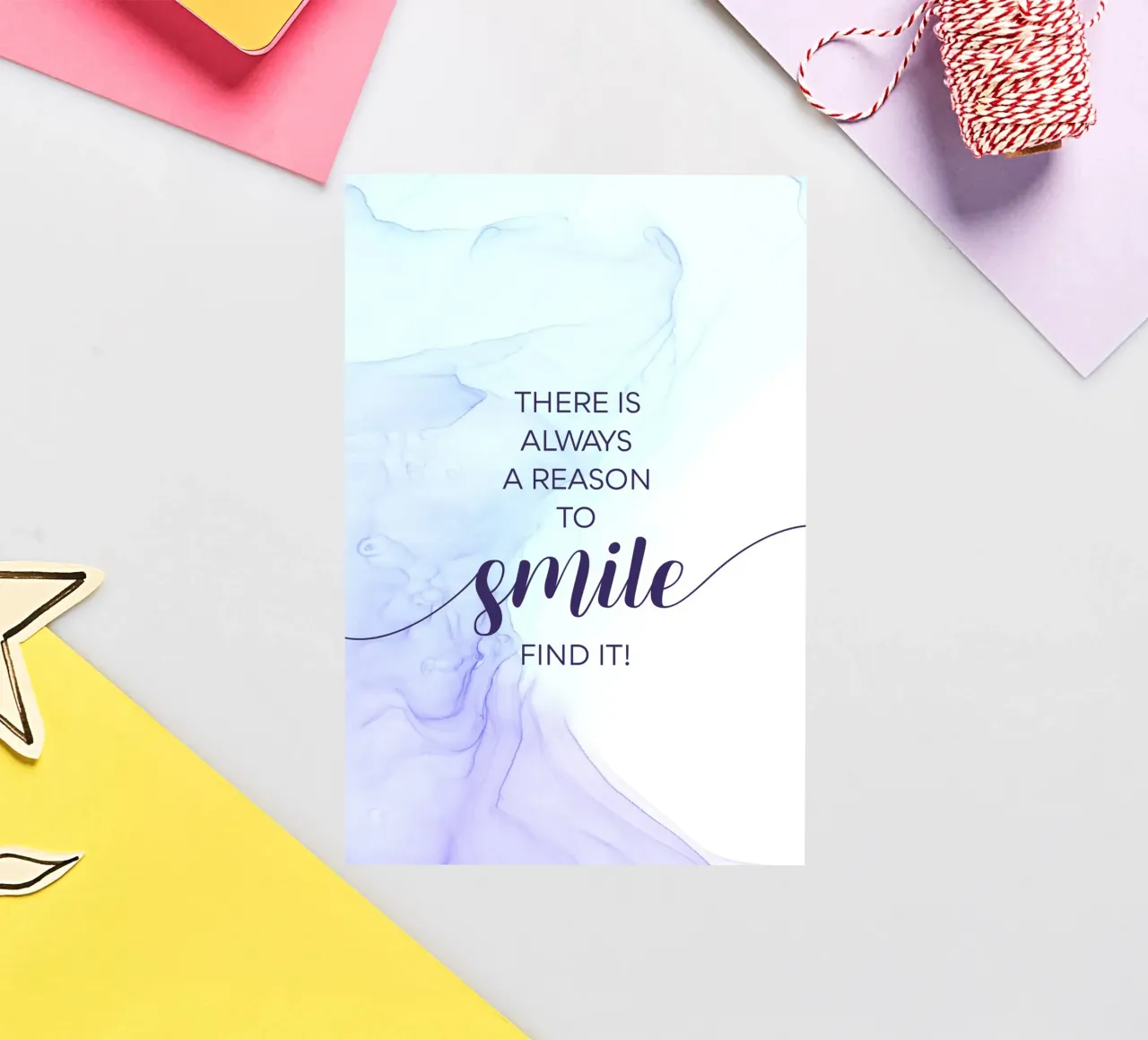 THERE IS ALWAYS A REASON TO SMILE | floating colors adesivo da Melanie Viola