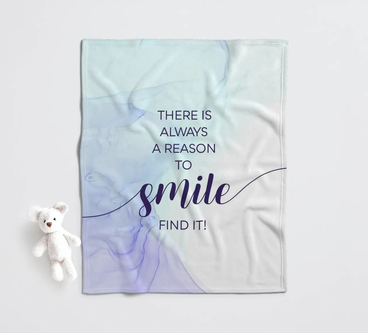 THERE IS ALWAYS A REASON TO SMILE | floating colors coperta in pile da Melanie Viola