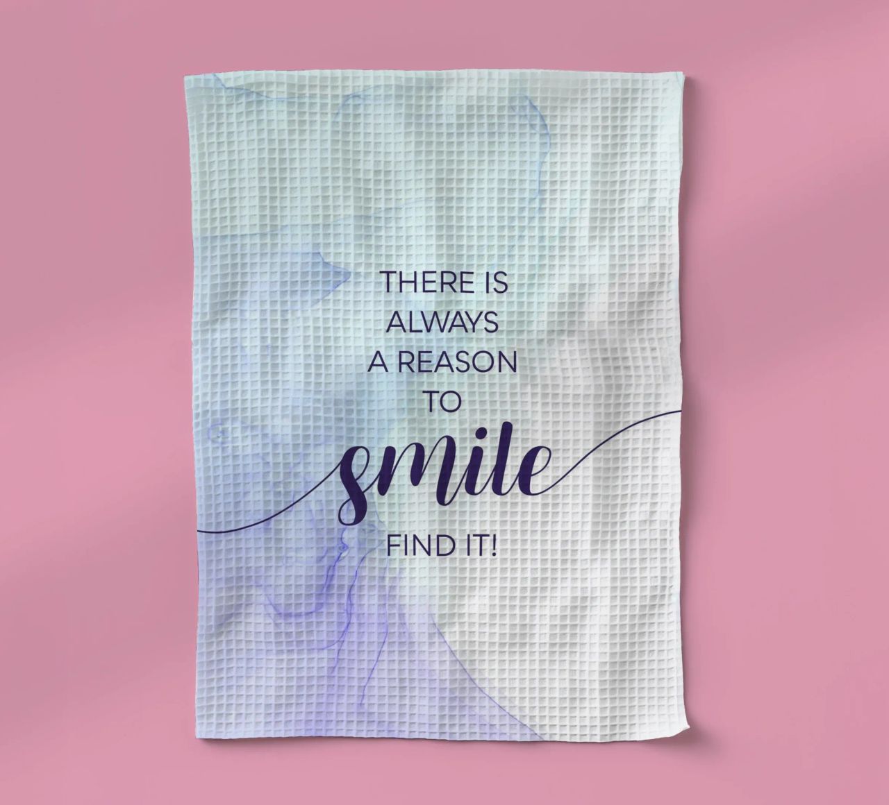 THERE IS ALWAYS A REASON TO SMILE | floating colors canovaccio da cucina da Melanie Viola