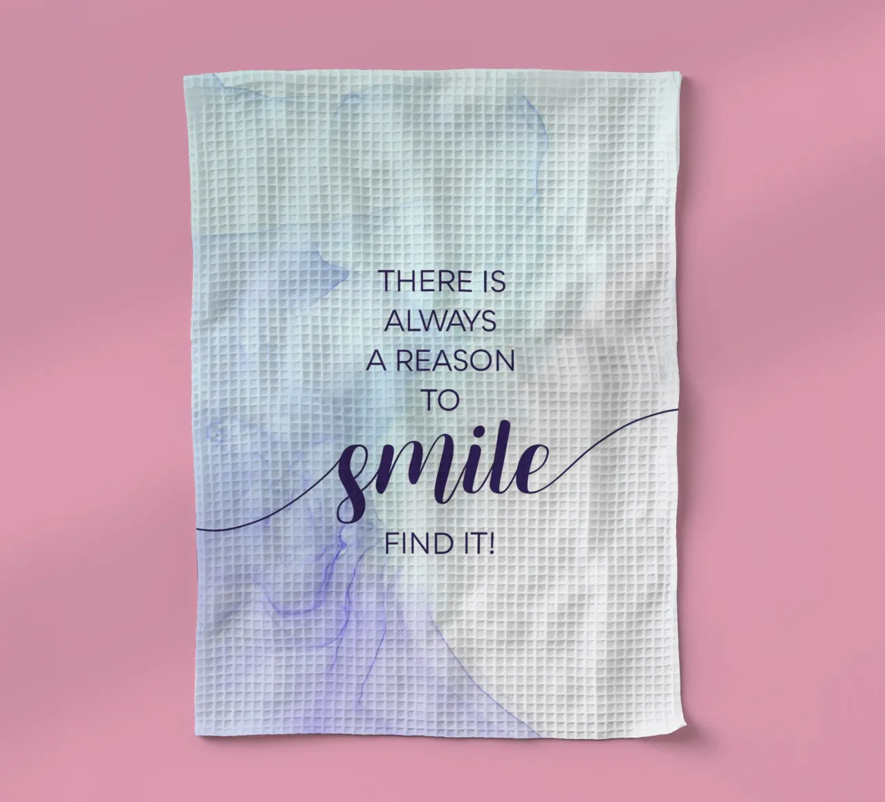 THERE IS ALWAYS A REASON TO SMILE | floating colors paño de cocina de Melanie Viola