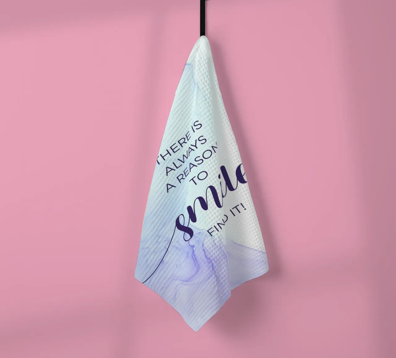 THERE IS ALWAYS A REASON TO SMILE | floating colors canovaccio da cucina da Melanie Viola