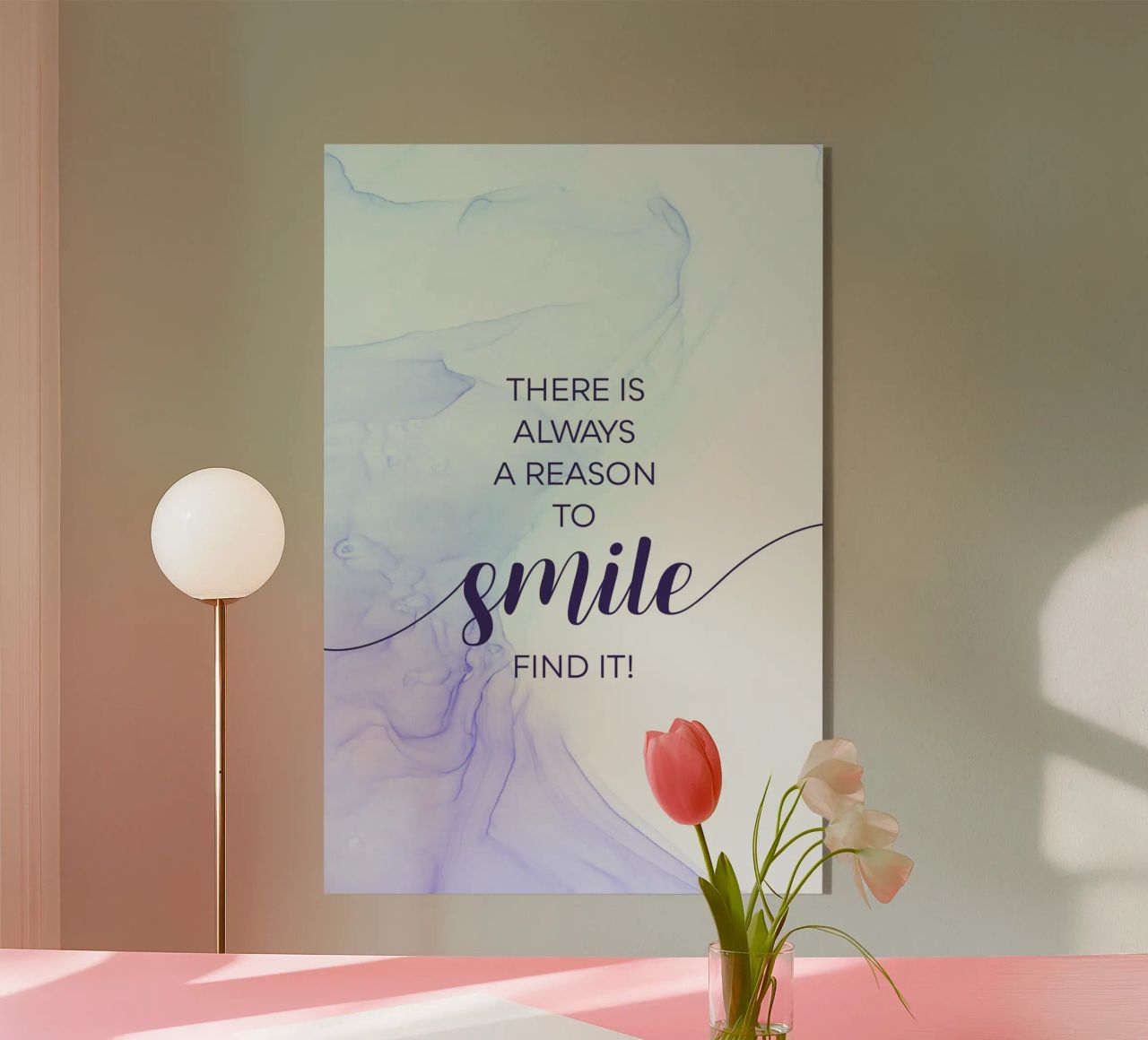 THERE IS ALWAYS A REASON TO SMILE | floating colors plexiglass da Melanie Viola