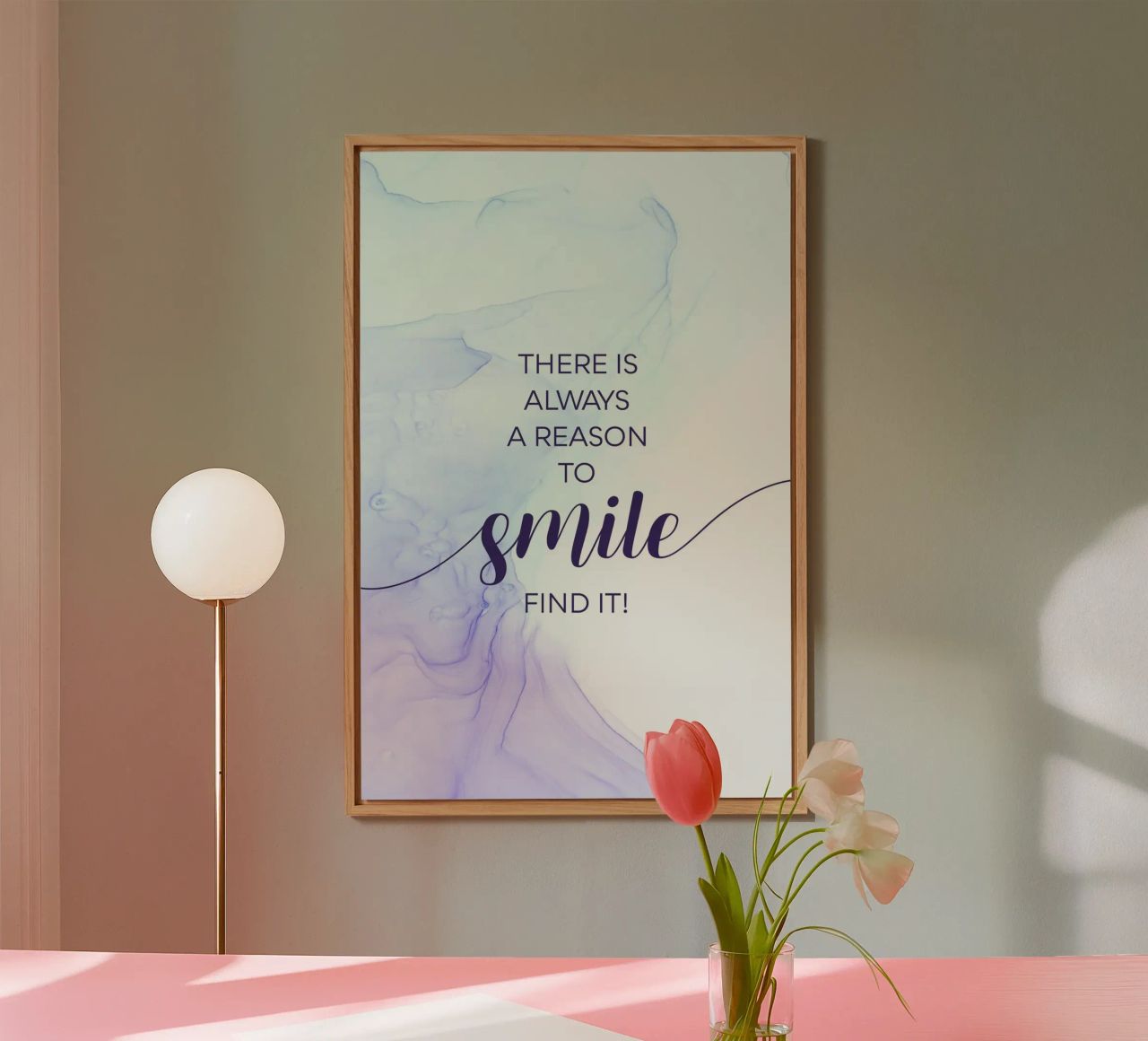 THERE IS ALWAYS A REASON TO SMILE | floating colors alluminio dibond da Melanie Viola