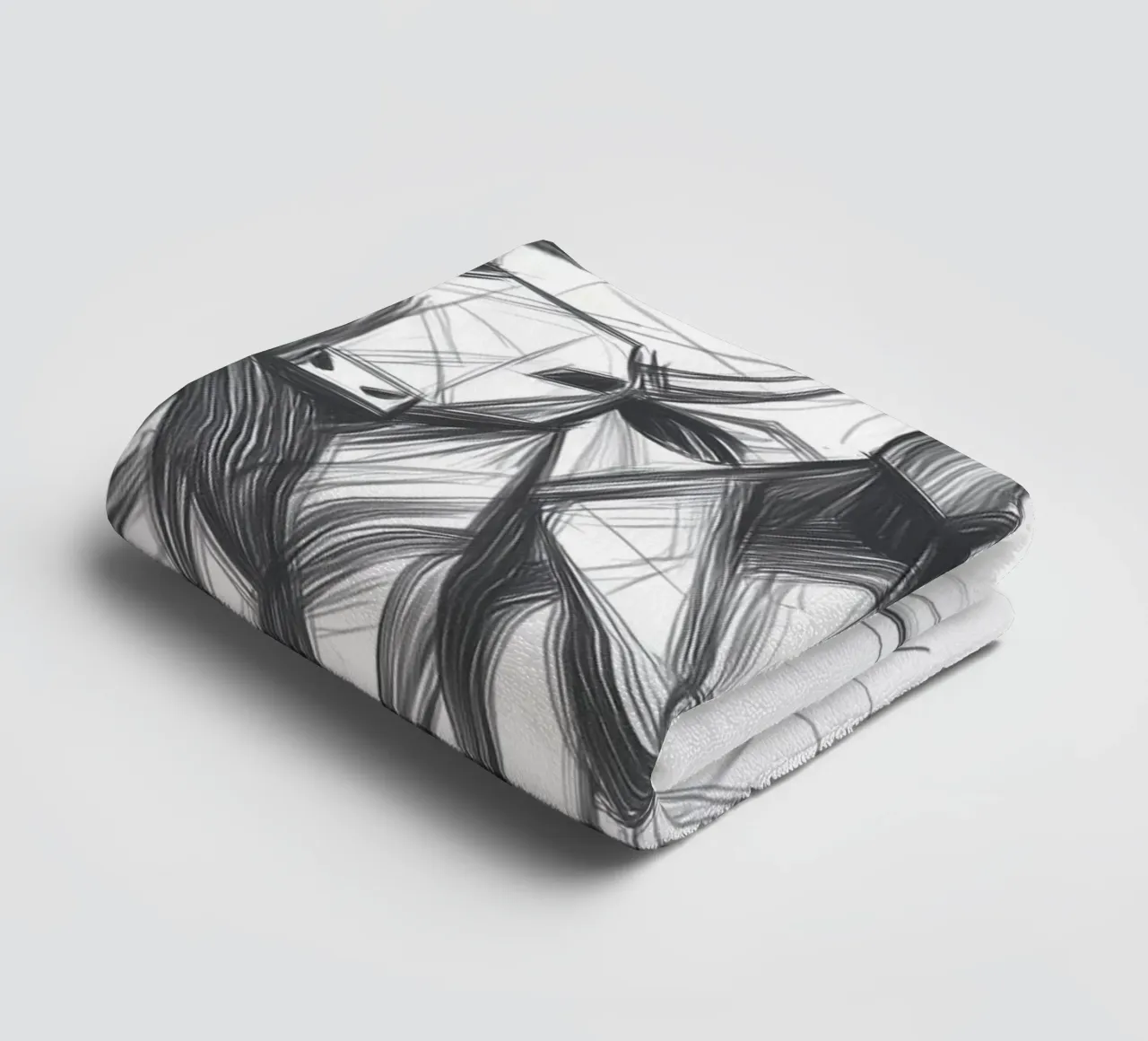 Mandria di tori in lineart asciugamano da bagno da Carinaprint