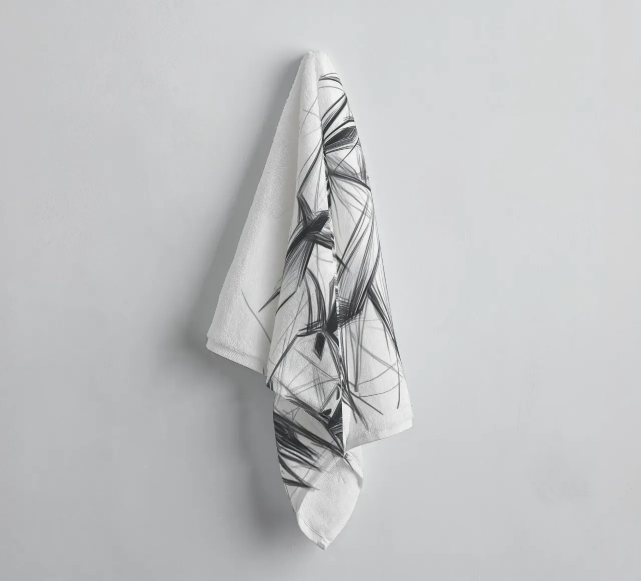 Mandria di tori in lineart asciugamano da bagno da Carinaprint