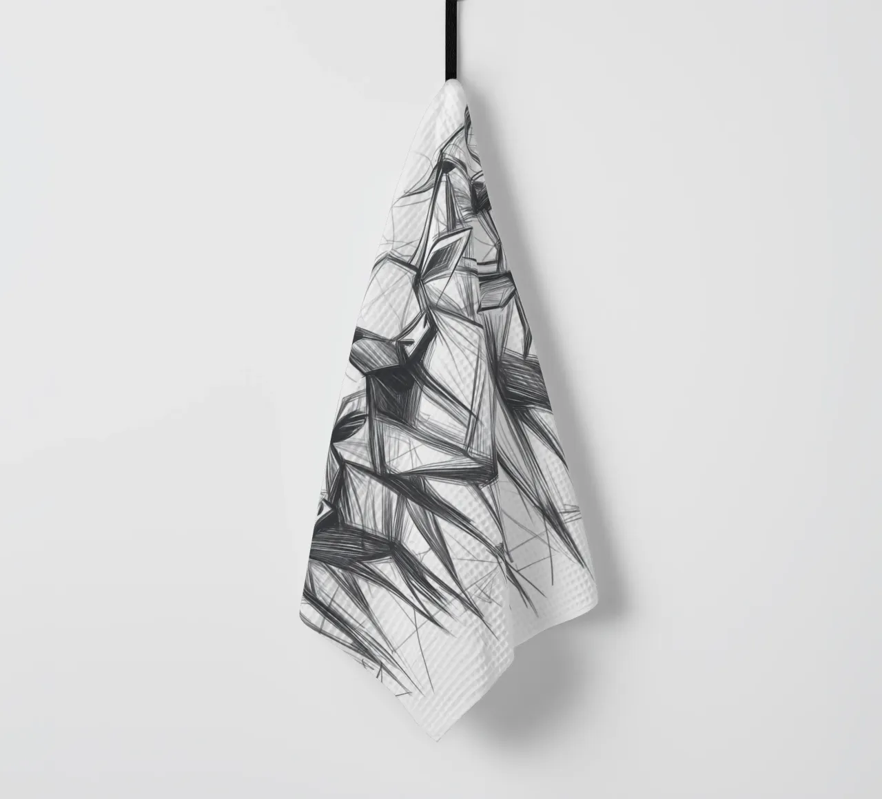 Troupeau de taureaux en lineart torchon de Carinaprint