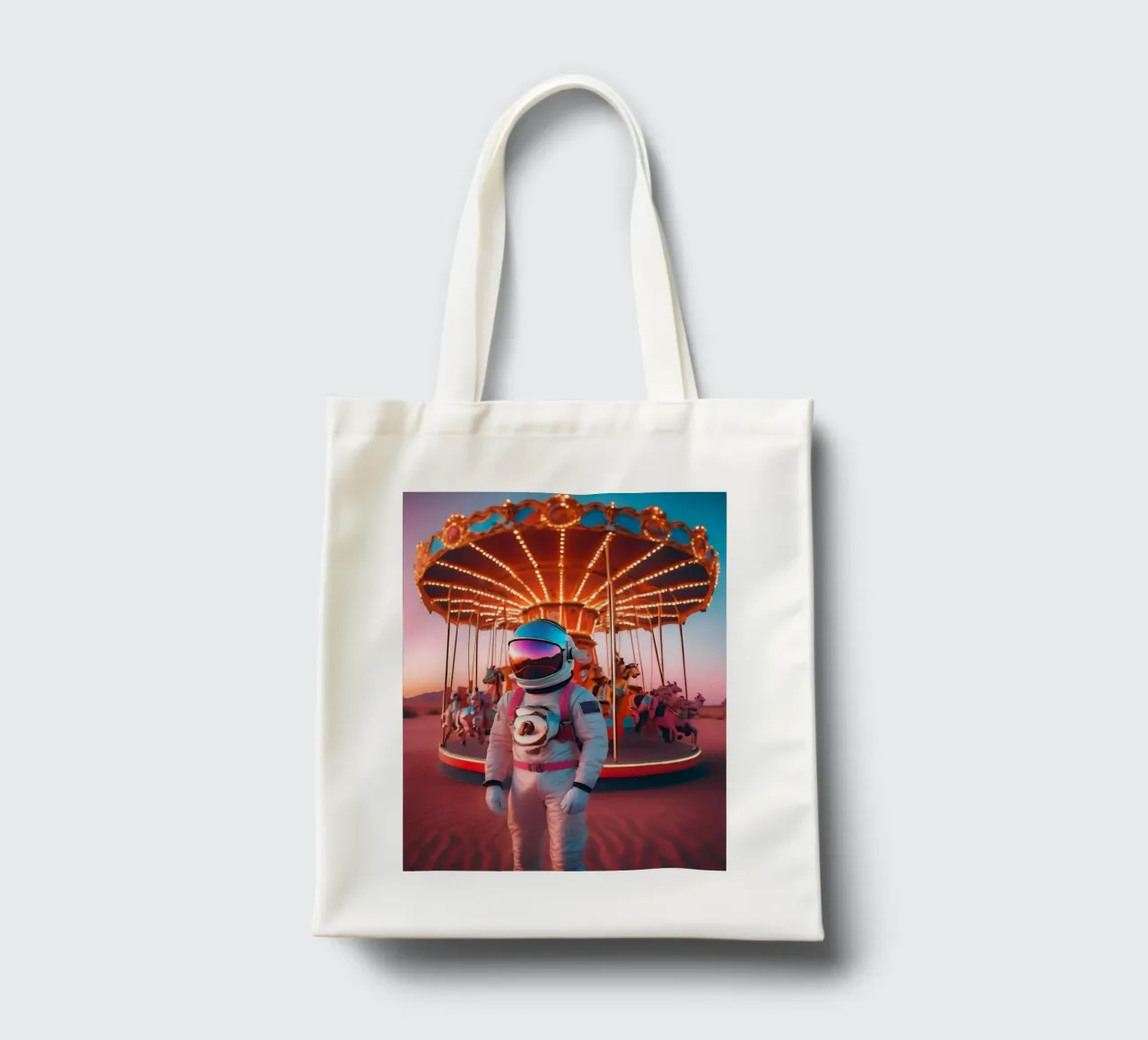 Cosmic solitude tote bag by ICONICA Art Studio