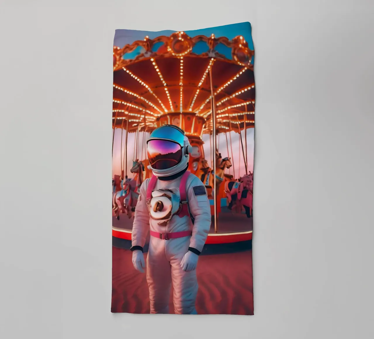 Cosmic solitude towel by ICONICA Art Studio