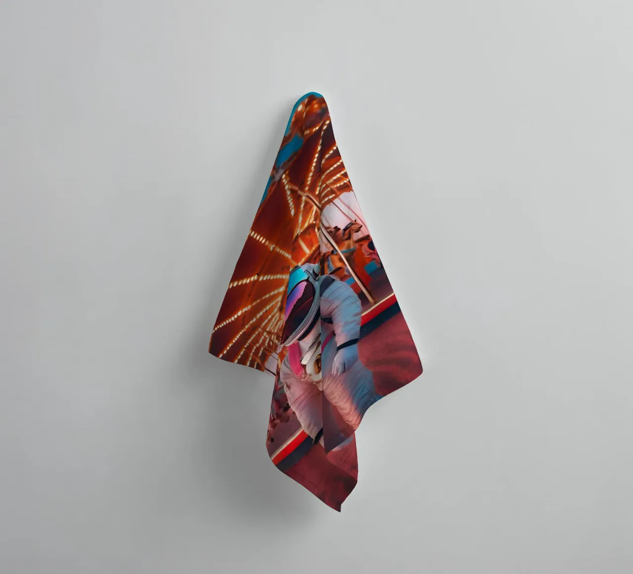 Cosmic solitude towel by ICONICA Art Studio
