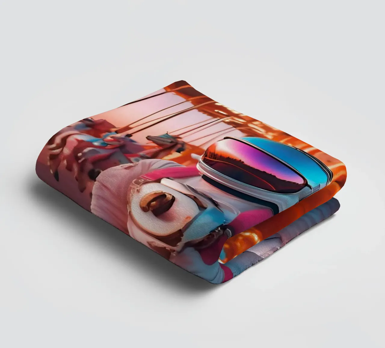 Cosmic solitude towel by ICONICA Art Studio