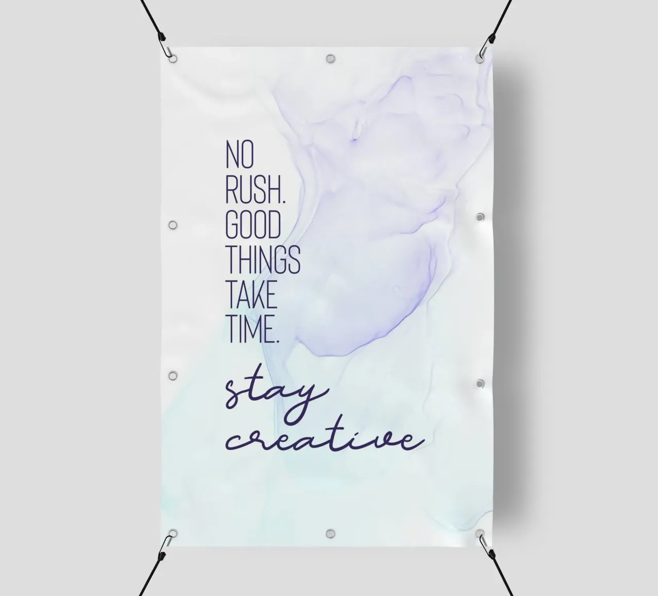 GOOD THINGS TAKE TIME. STAY CREATIVE. - floating colors telo in pvc da Melanie Viola
