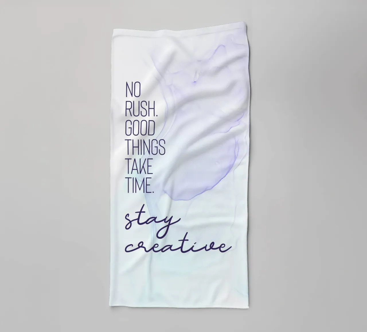 GOOD THINGS TAKE TIME. STAY CREATIVE. - floating colors asciugamano da bagno da Melanie Viola