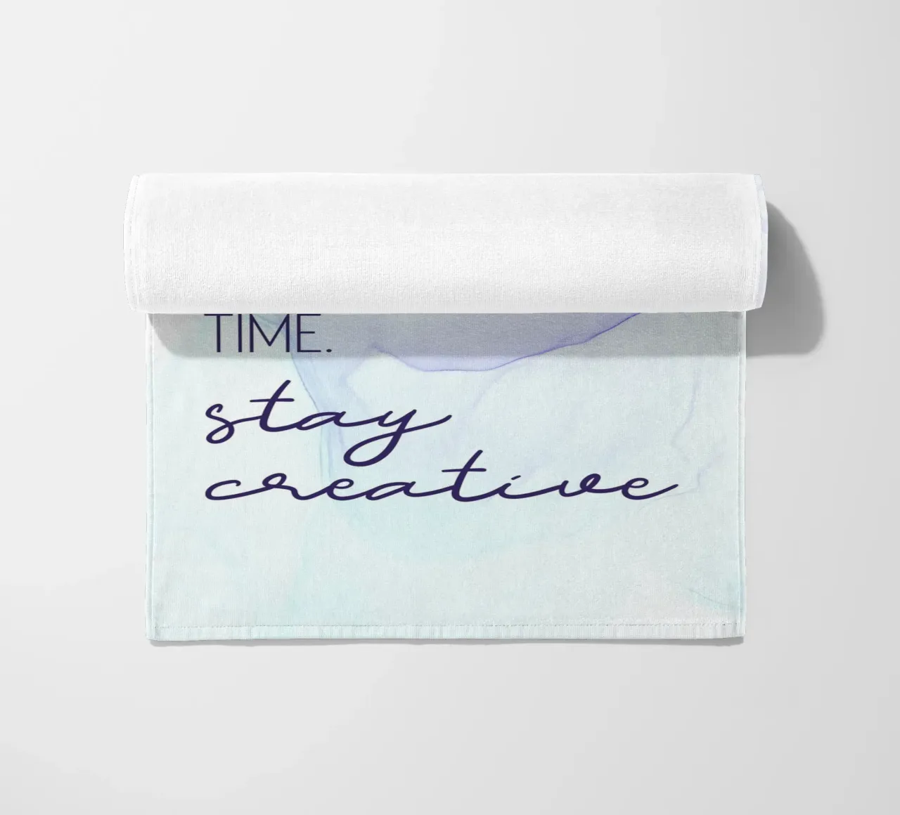 GOOD THINGS TAKE TIME. STAY CREATIVE. - floating colors telo mare da Melanie Viola