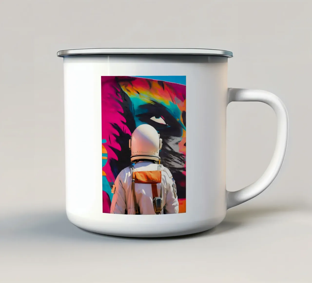 Incontro urbano tazza in smalto da ICONICA Art Studio