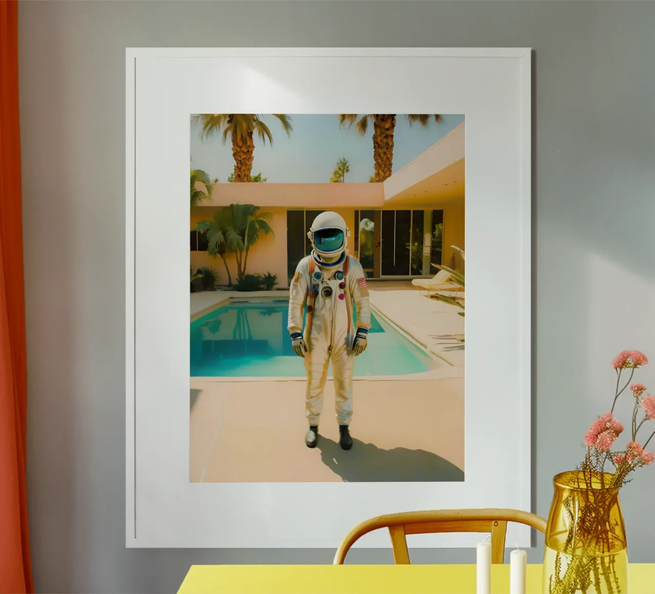 Fuga dalla California poster con telaio in legno da ICONICA Art Studio