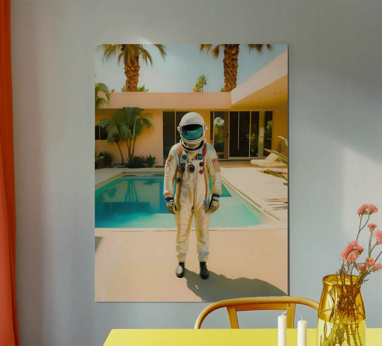Fuga dalla California poster con telaio in legno da ICONICA Art Studio