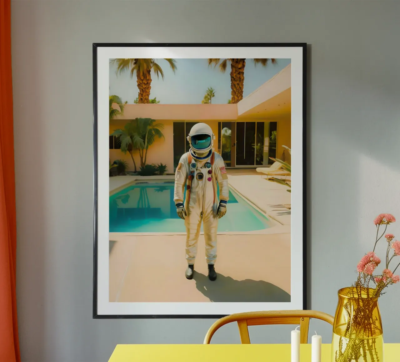 Fuga dalla California poster con telaio in legno da ICONICA Art Studio