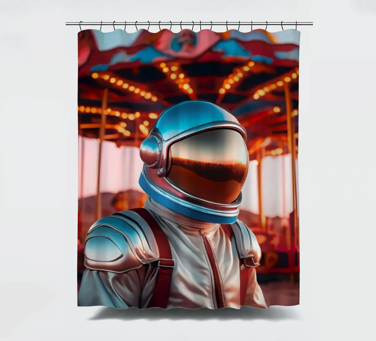 Träumen in der Wüste Duschvorhang von ICONICA Art Studio