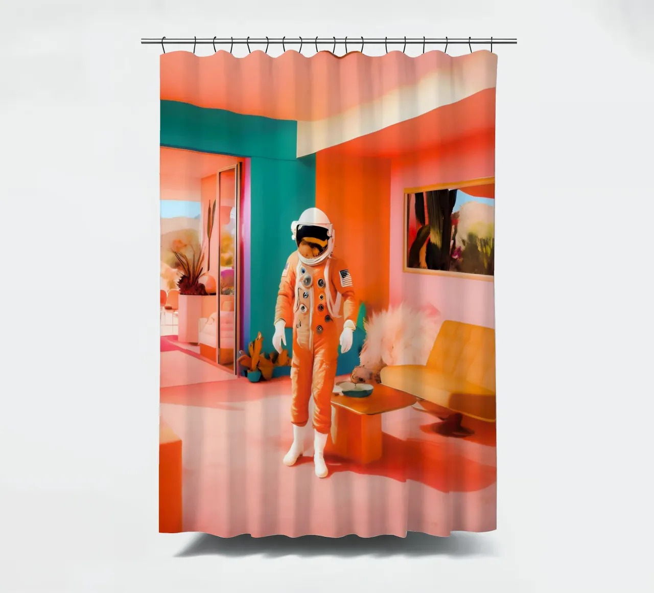 Évasion Vintage shower curtain by ICONICA Art Studio