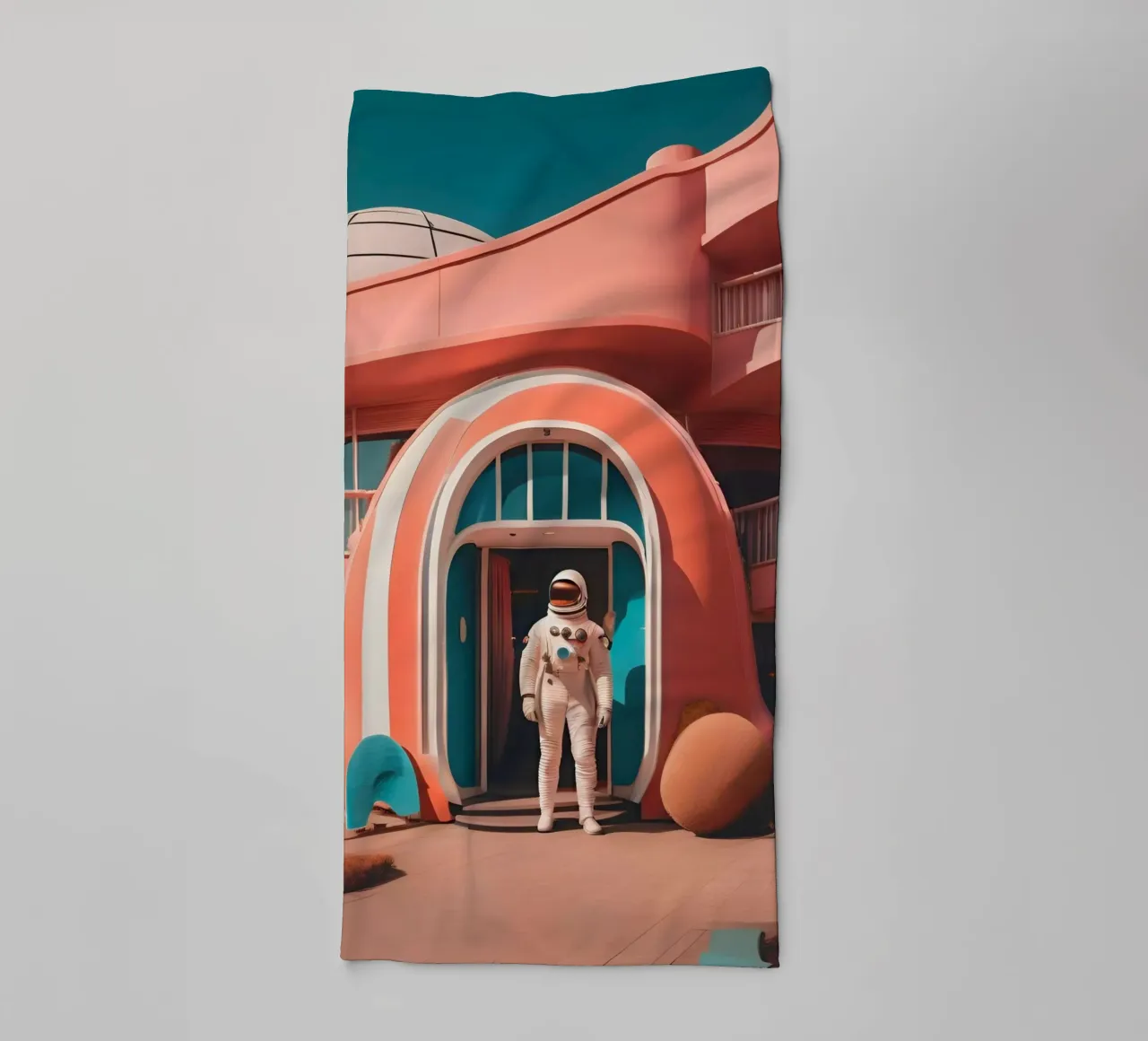 Journey to the Heart of the Future towel by ICONICA Art Studio